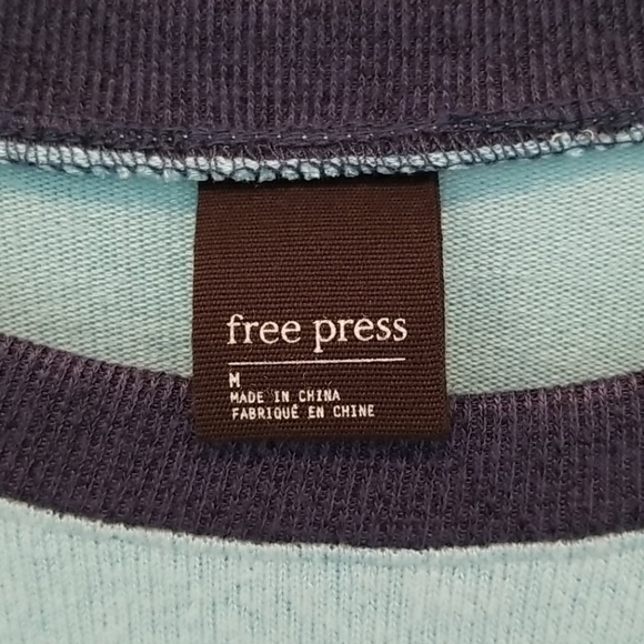 💕FREE PRESS💕 Raglan Long Sleeve Ultra Soft Tee Bubbles for Breakfast M NWT - Picture 9 of 11